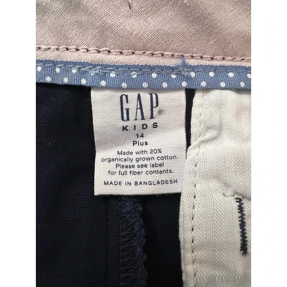 Gap Kids Girls Navy Blue Chino Shorts Size 14 Plus Organic Cotton 960756-00-2